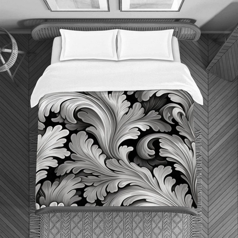 Machine Printed Duvet Cover, Purple/Yellow, Twin Duvet Cover
