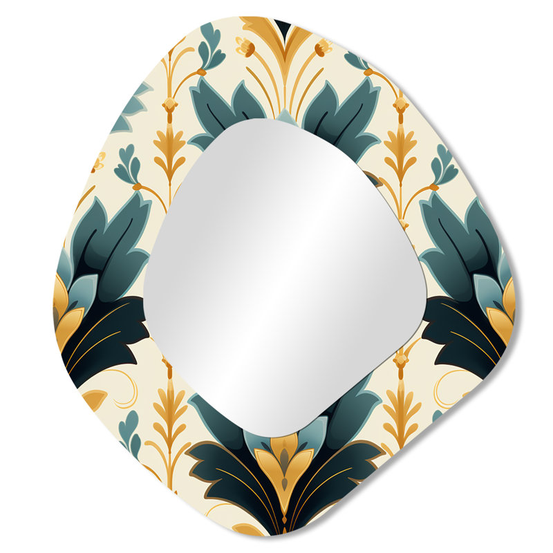 Victorian Elegance Emerald Chevron, 28 po x 25 po