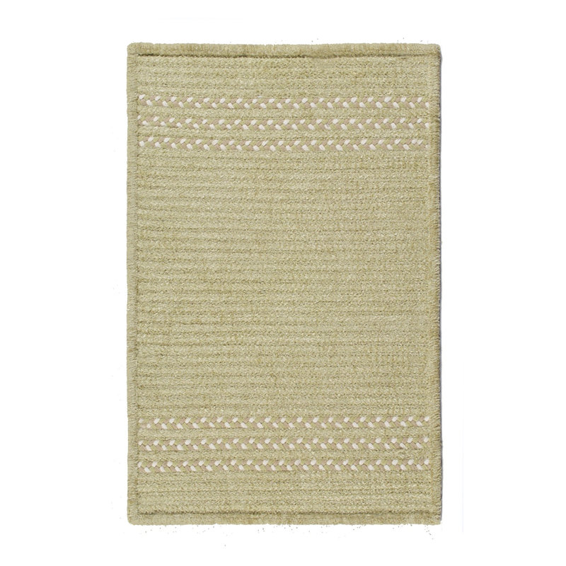 Tapis vert tressé Macide, Carré 9 pi