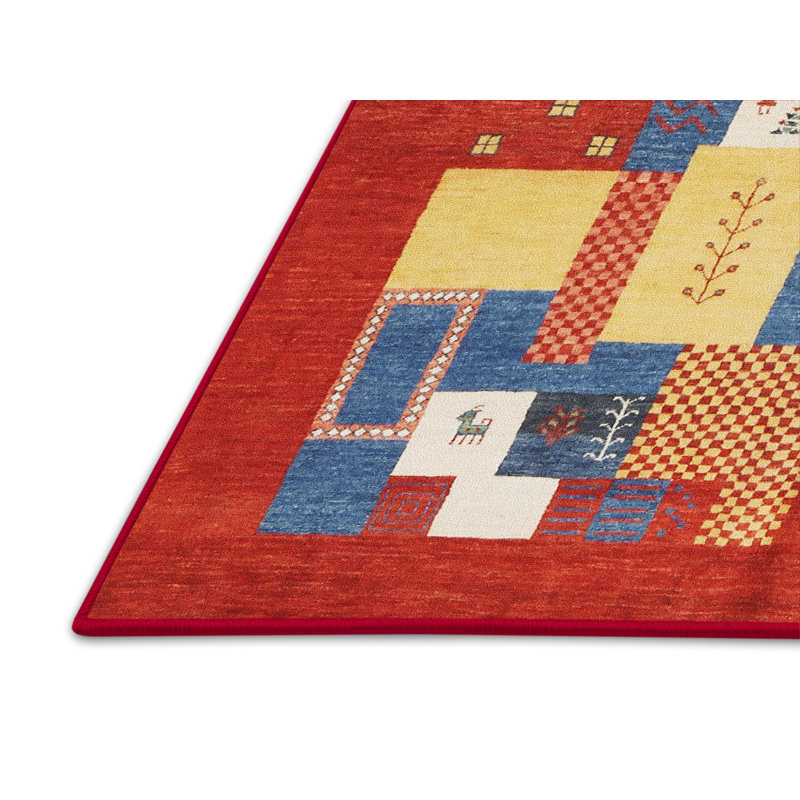 Tapis brun/vert/gris zone contemporaine, Rectangle 5 pi x 8 pi