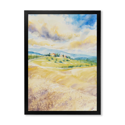 Paysage rustique italien - peinture sur toile