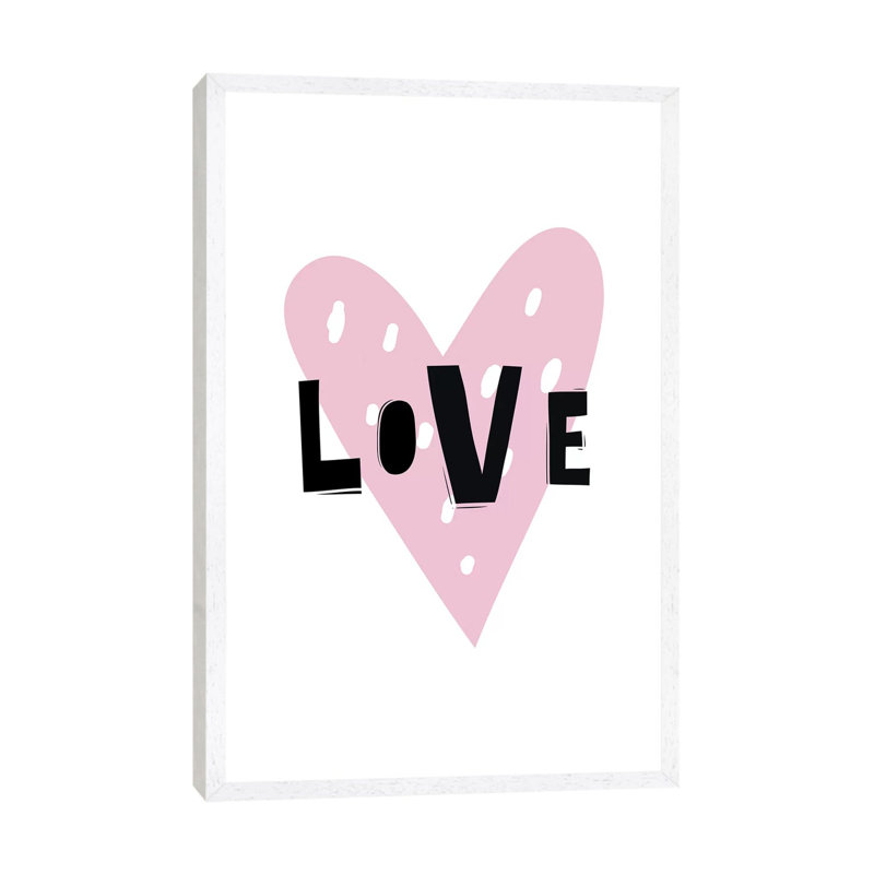 Love Heart Scandi by Pixy Paper - Gallery-Wrapped Canvas Giclée on Canvas, White Floater Frame, 152.5 cm H x 101.5 cm W