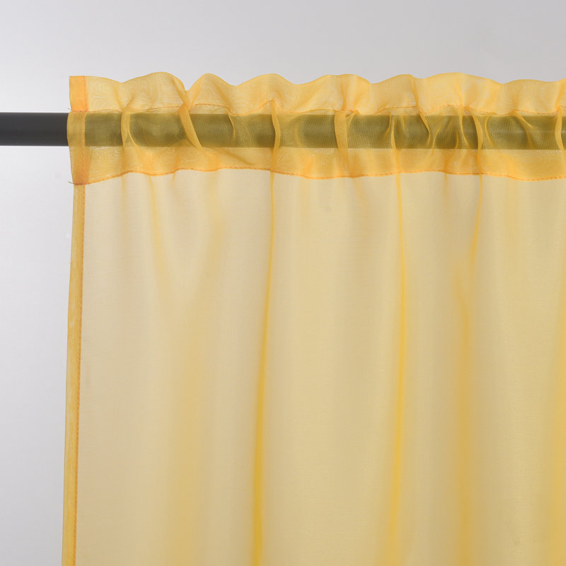 Rideau court 2 panneaux filtrant la lumière, 39"W x 18"L (Pack of 2), Gold