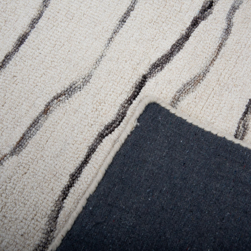 Tapis 100% laine touffeté à la main, Rectangle 7 pi 9 po x 9 pi 9 po