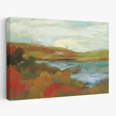 Autumn Symphony Crop - Abstrait automne bleu brun