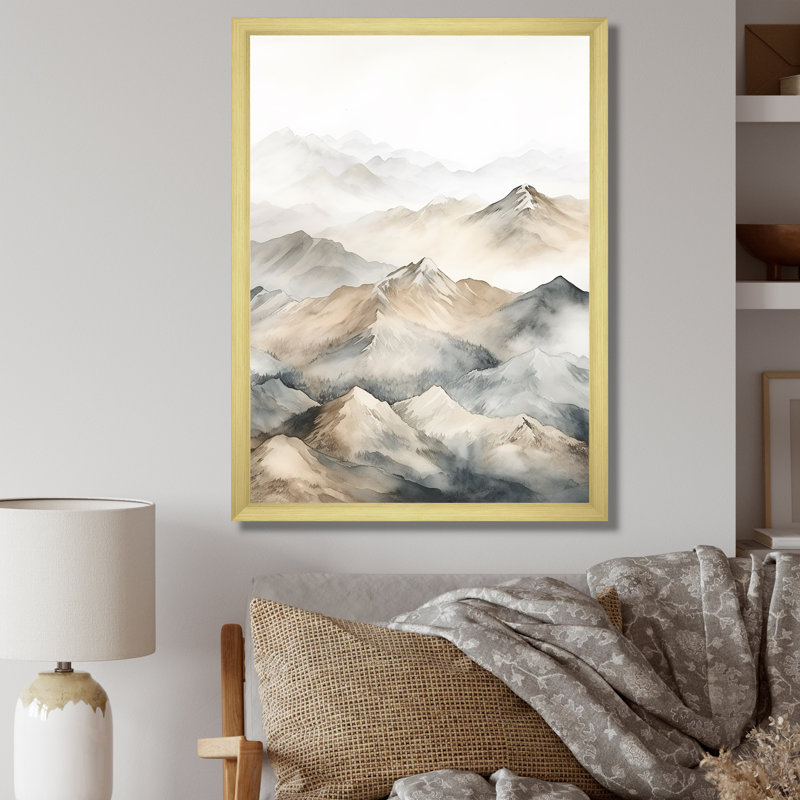 Mountain Silent Beauty III, Cadre doré simple, H 20 po x l 12 po x P 1 po