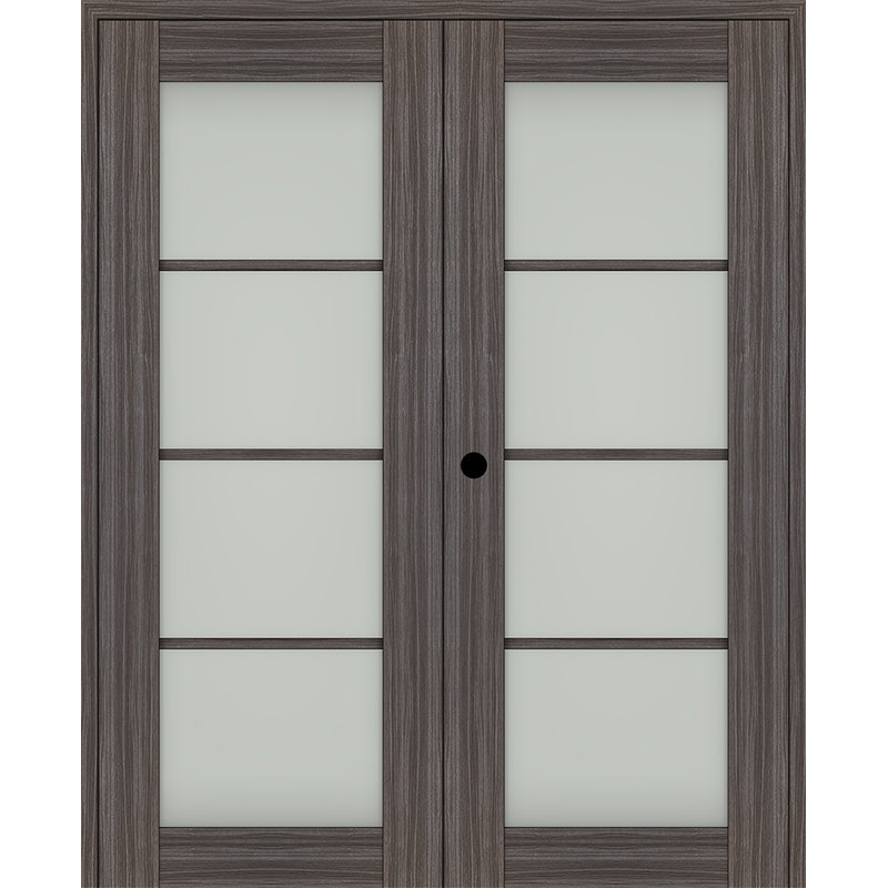 Porte française Palladio 4 Lite, Chêne, 71,75 po x 83,23 po, Droite