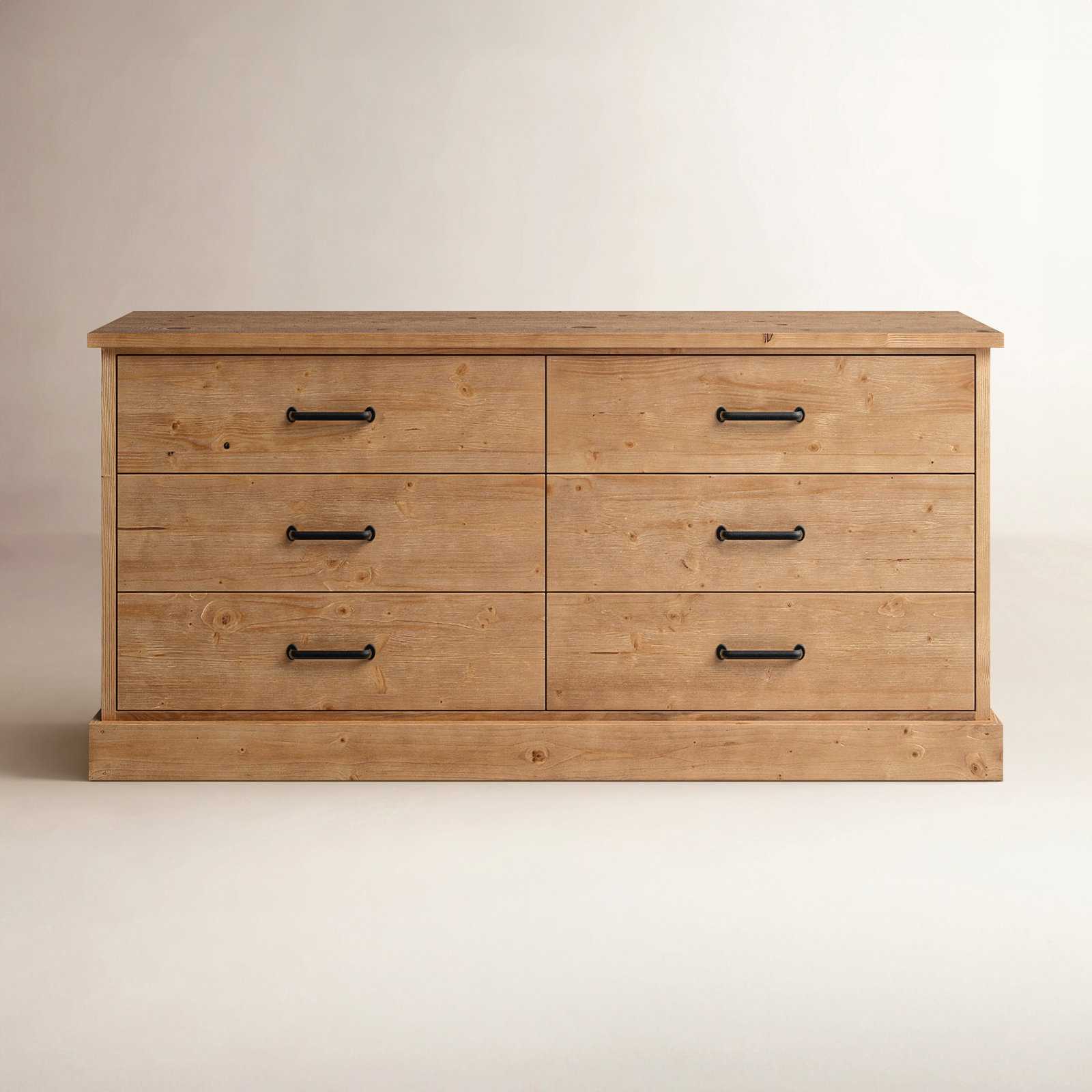 Ianna 6 Drawer Dresser Honey Pine
