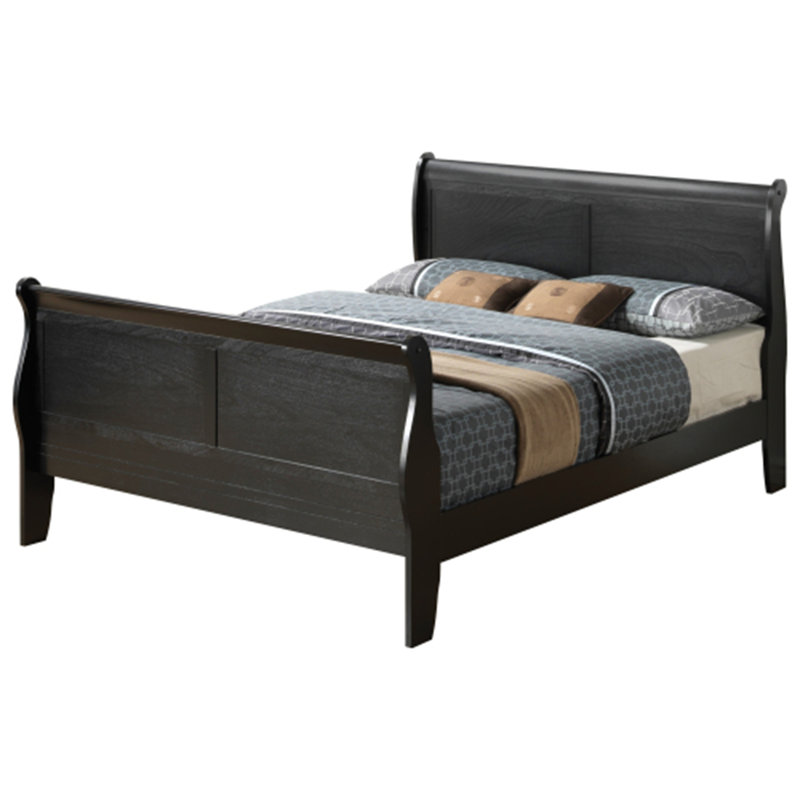 Elegant Traditional Bed Frame - Timeless Design, Full, Black