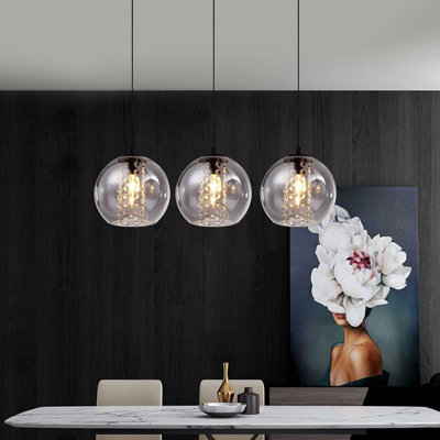 Modern 3-Light Crystal Pendant Chandelier