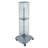 Four-Sided Pegboard Floor Display on Revolving Wheeled Base. Spinner Rack Tower. Panel Size: 8"W x 40"H