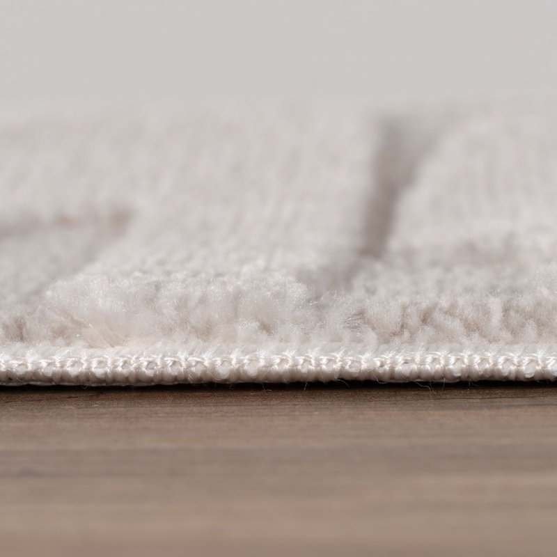 Loft Modern Abstract Living Room Area Rug and Runner Soft Pile, Ivory, Rectangle 120 x 170 cm