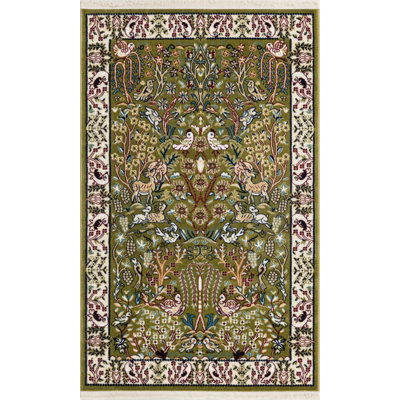 Tapis traditionnel Kelayeh couleur lierre