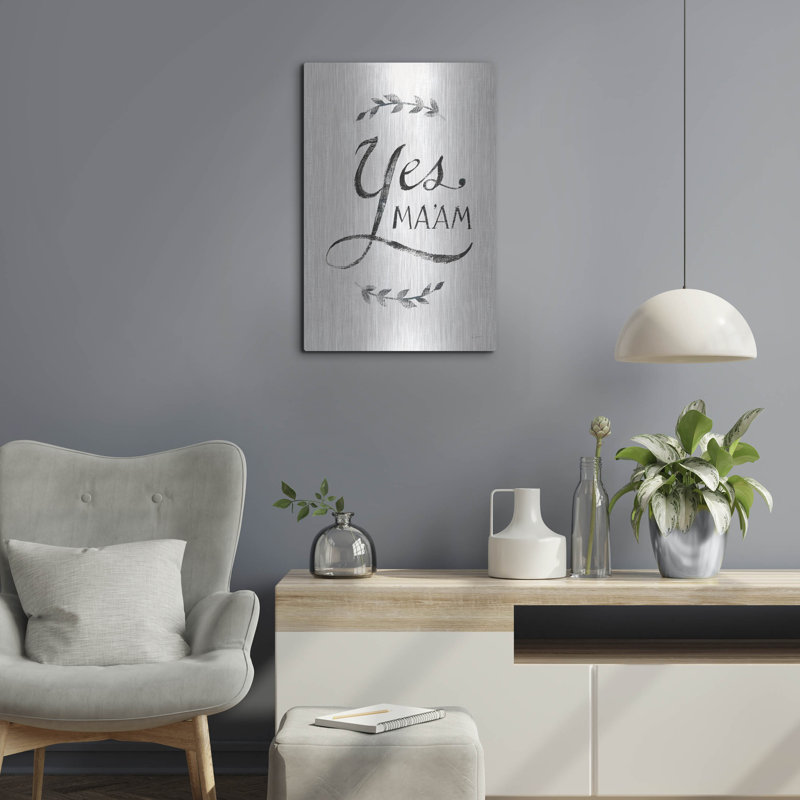Art mural en métal luxueux «Yes Maam V2» par Sue Schlabach, H 24 po x l 16 po