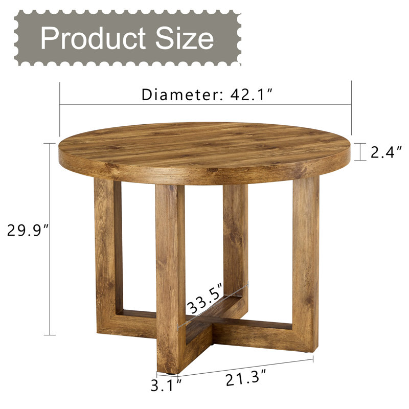 A Modern And Practical Circular Dining Table. Made Of MDF Tabletop And Wooden MDF Table Legs.