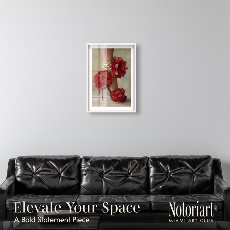 Décoration murale «Blooming Step Shadowbox» par Notoriart, cadre blanc, 21 x 31, H 31 po x l 21 po, Cadre blanc