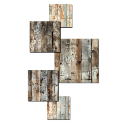 Mullen - Ensemble de 5 décorations murales abstraites