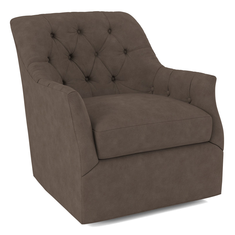 Swivel Tufted Chair, Evolution Silver Fox