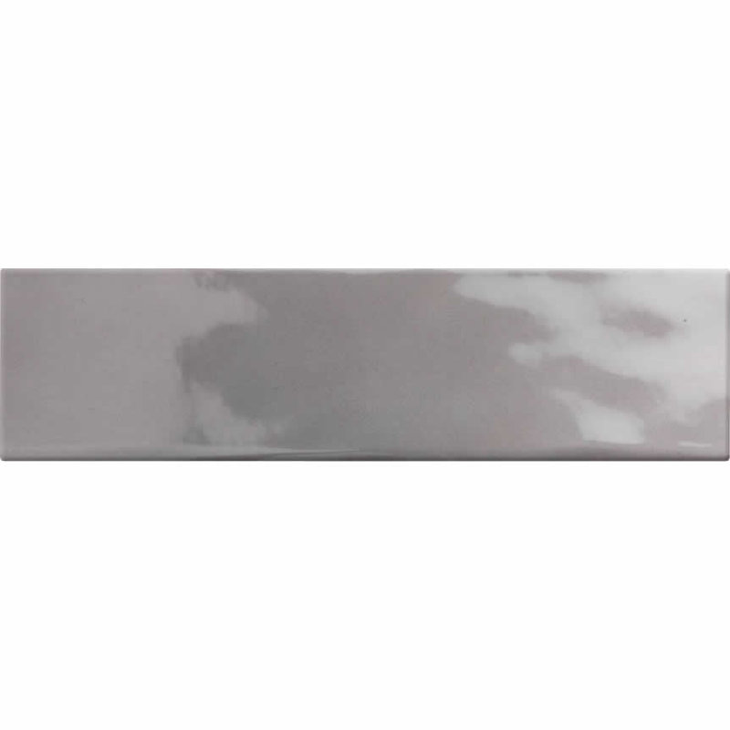 3" x 12" Flat Ceramic Subway Wall Tile, Gray