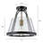 Akima Seeded Glass Semi Flush Mount