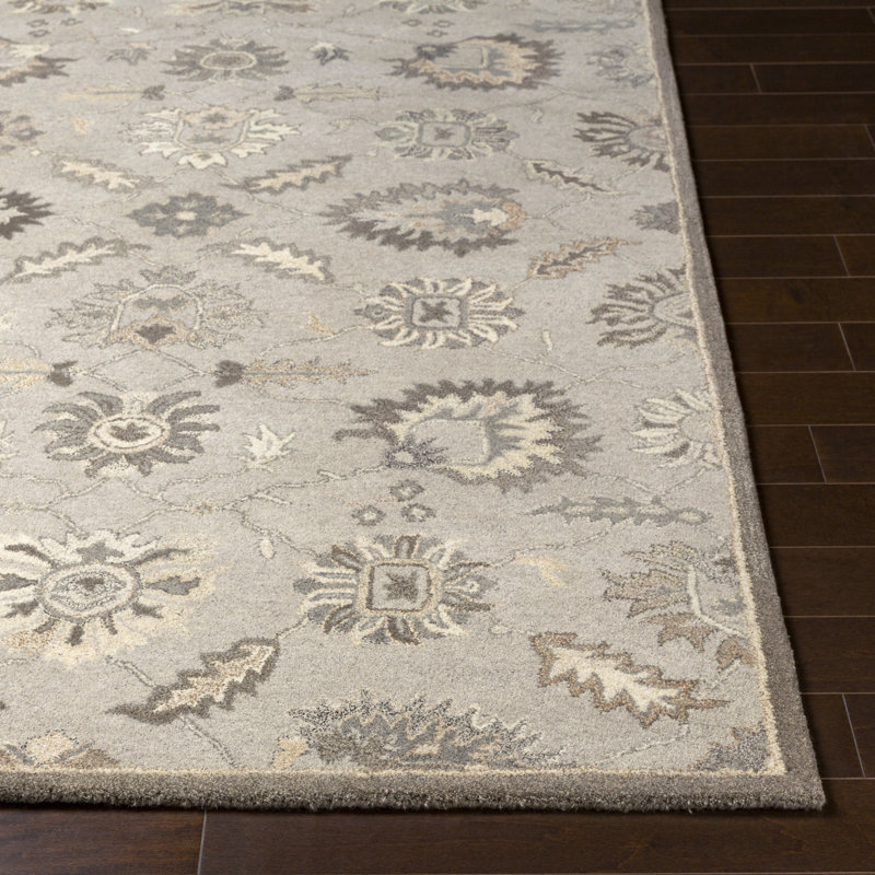 Soderquist Wool Floral Indoor Rug, Oval 6' x 9'