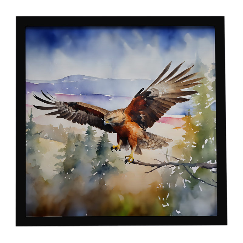 Hawk Framed Metal Print