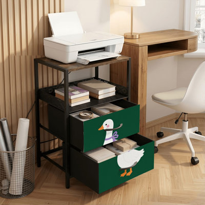 Table de chevet 2 tiroirs avec station de charge, table de chevet avec ports USB et amp; Table de chevet noire Outlet