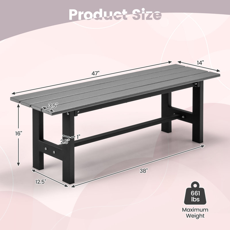 Banc d'extérieur Aania, gris