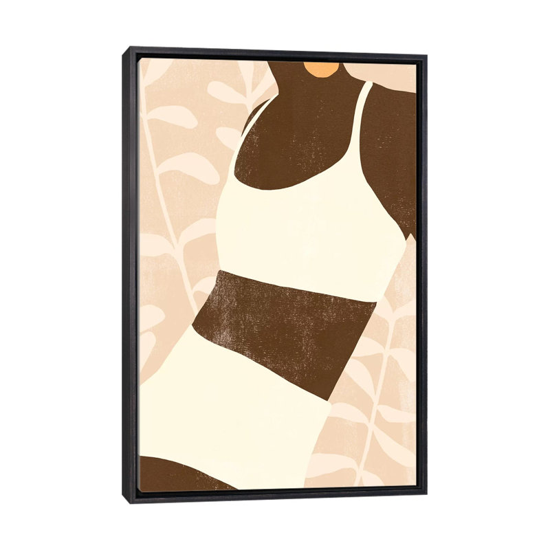 «Sunbather II», reproduction d'art, Cadre noir vieilli, H 60 po x l 40po x P 1,5 po