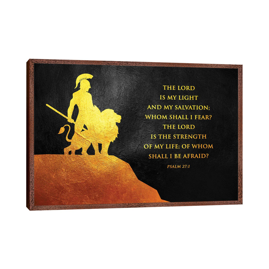 Psalm 27:1 Bible Verse by Adrian Baldovino - Print on Canvas