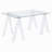 Roda Clear Glass Top Writing Desk