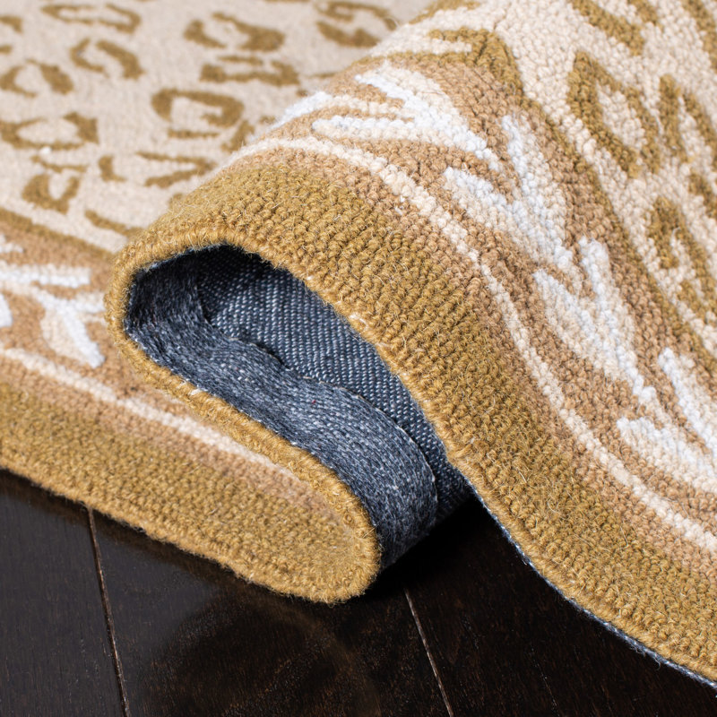 Tapis en laine crocheté à la main Chelsea, Rond 5 pi 6 po
