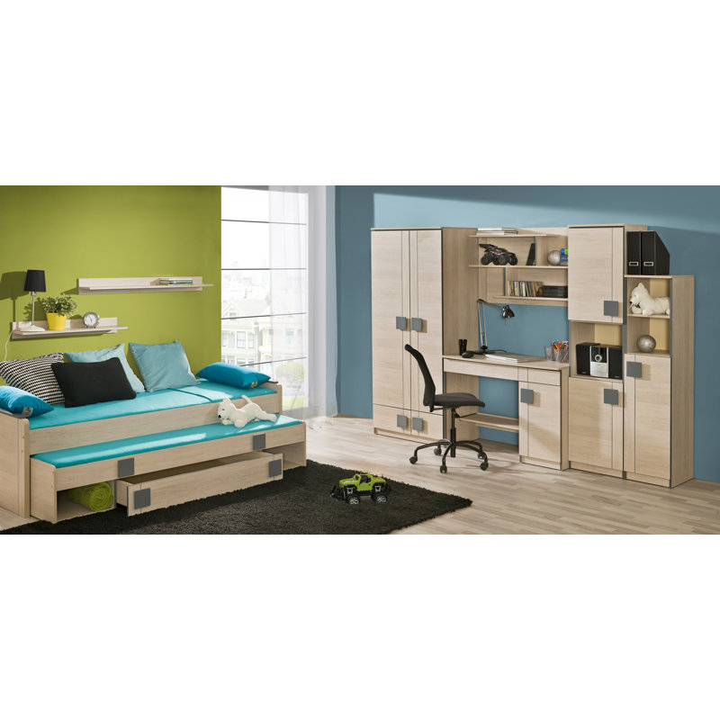 Troutville 1 Drawer Nightstand, Oak/Grey