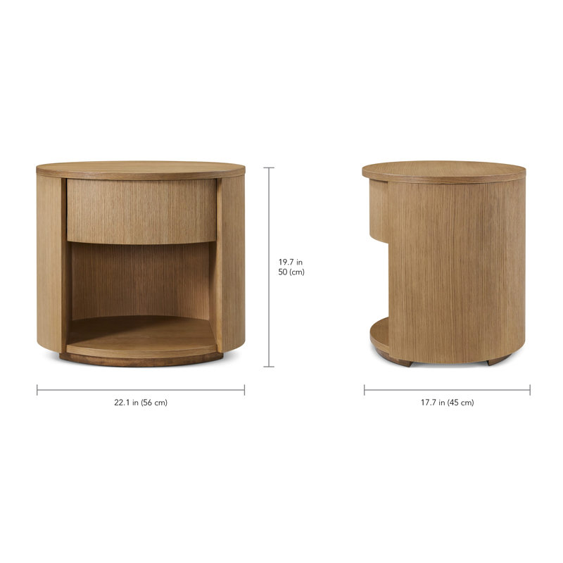 Madrid/WRC 1 - Drawer Nightstand, Natural