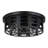 11"d 2-light Black Motion Sensor Flush Mount Ceiling Light With Open-air Design, 360° Detection, Adjustable Timer