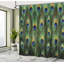 Ensemble de rideau de douche et crochets peacock-44323283