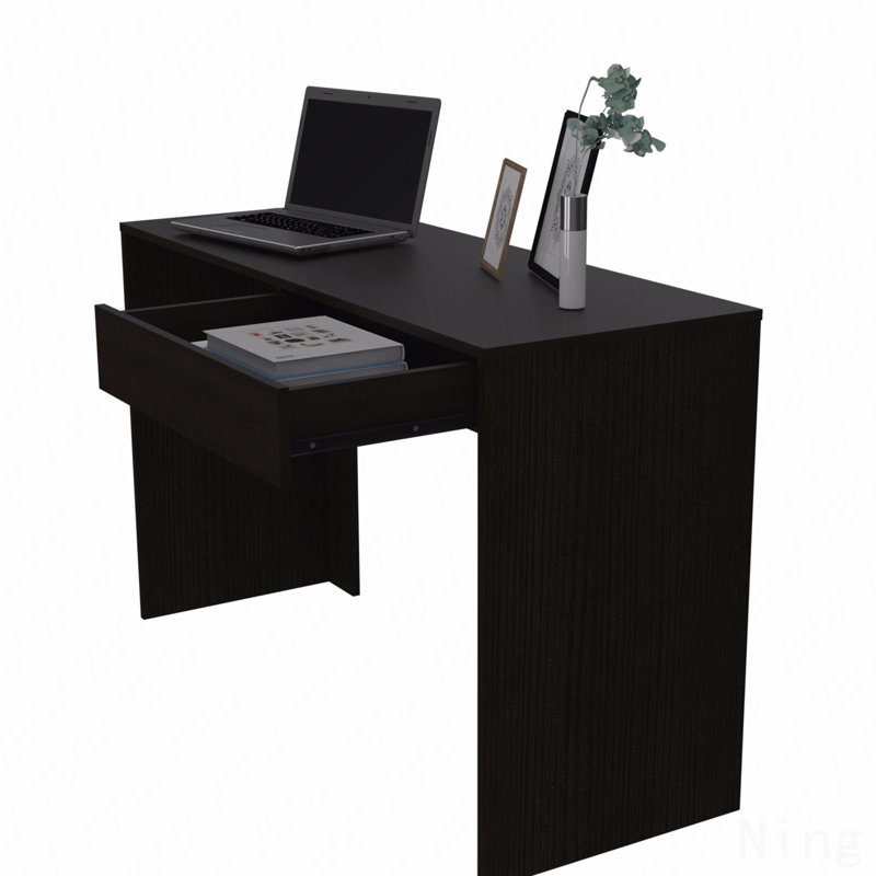 Bureau d'écriture Acre, noir avec un tiroir
