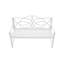 Banc de jardin extérieur en métal blanc