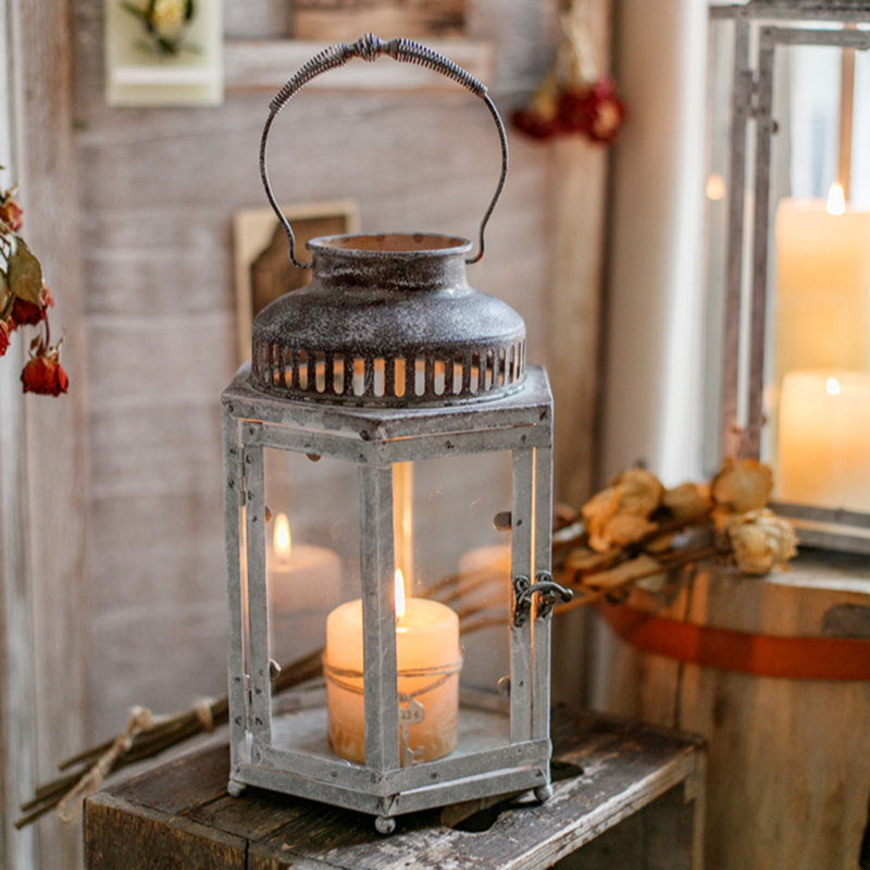 Wall Lantern, 16.14" H x 9.8" W x 9.8" D