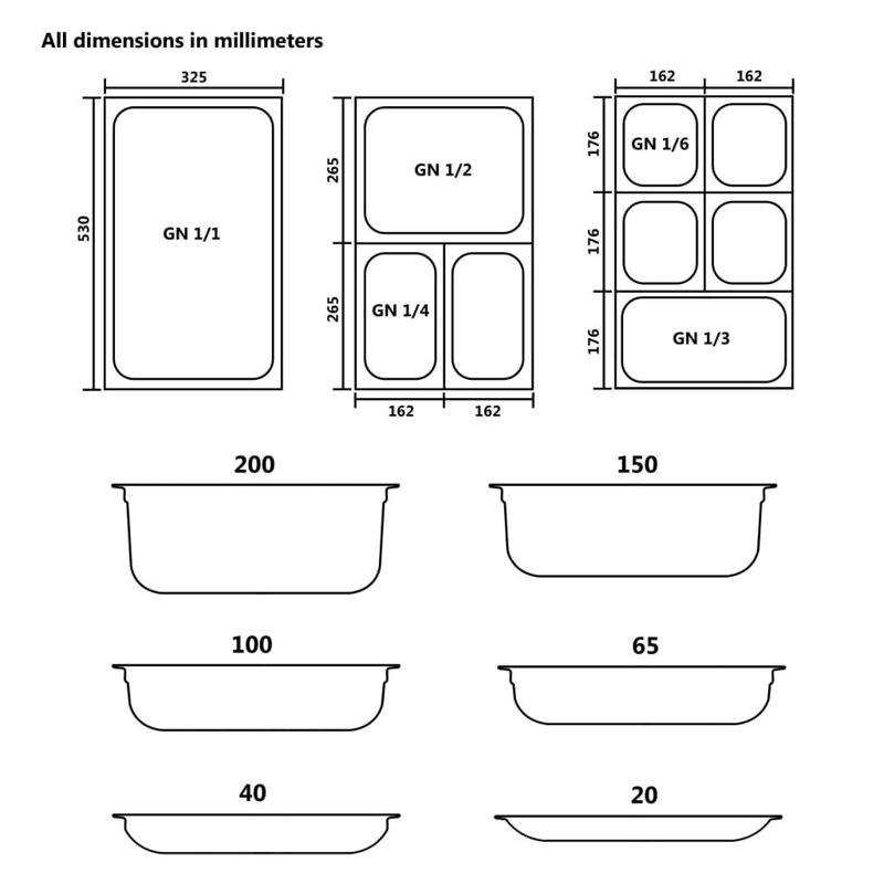 2-4 L Stainless Steel Pan, 20cm H x 17.6cm W x 16.2cm D