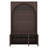 Arched Mudroon Coat Rack With Bench, Hall Tree With 4 Golden Hooks, Adjustable Shelves, Entryway Bench With 3 Cabinets-1048603326
