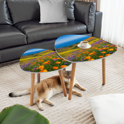 Ensemble de 2 tables basses gigognes Triangle