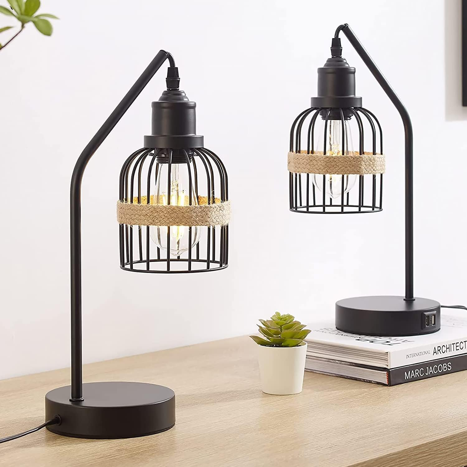 Breakwater Bay Wenee 3-Way Dimmable, Touch Desk Lamp, 2 Bulbs Included ...