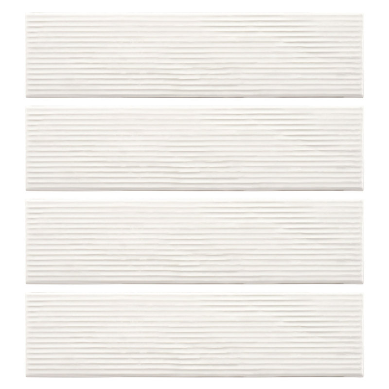 Forma 3-in. x 12-in. Textured Subway Glossy Porcelain Wall Tile, Haze