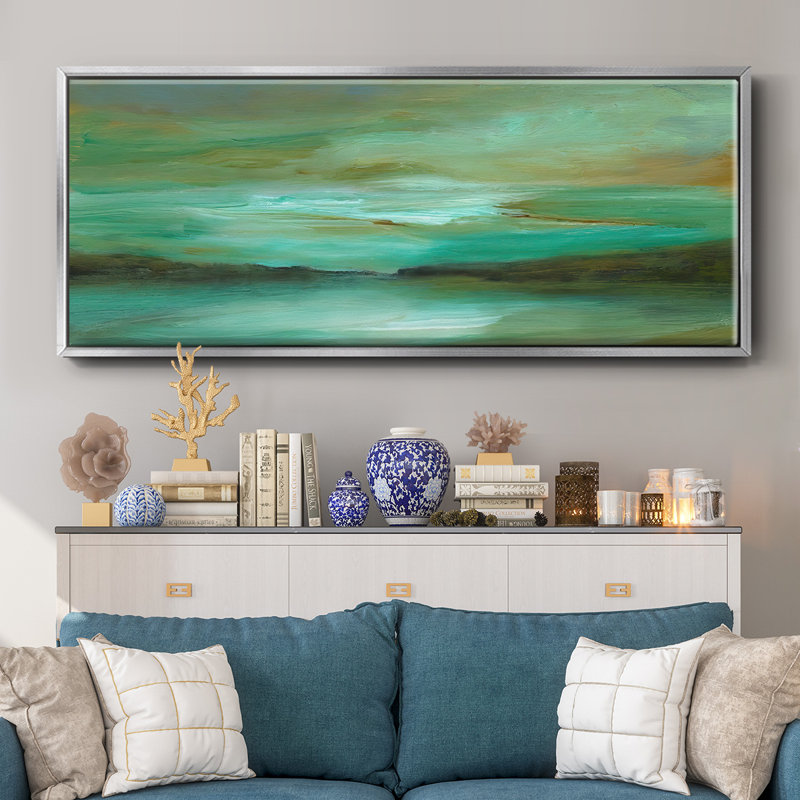 Hidden Cove- Framed Canvas, 8" H x 20" W
