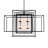 Kitzi 32 - Light Steel Dimmable Lantern Square / Rectangle Chandelier