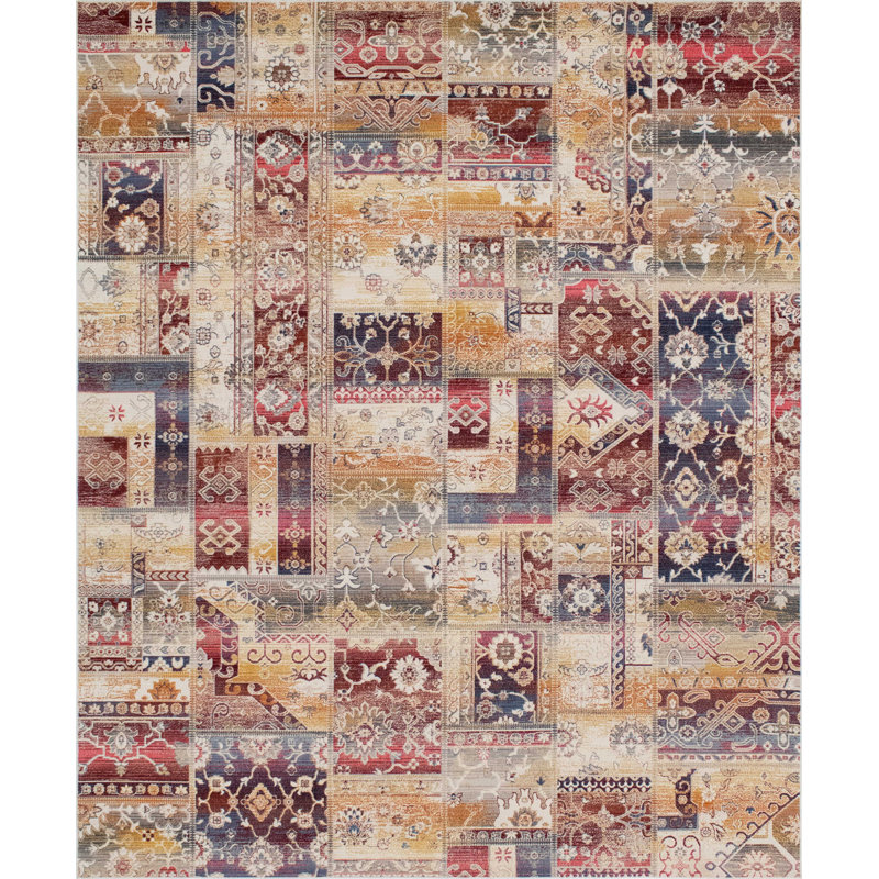 Morvant Patchwork Indoor Rug, Rectangle 5'3" x 7'10"
