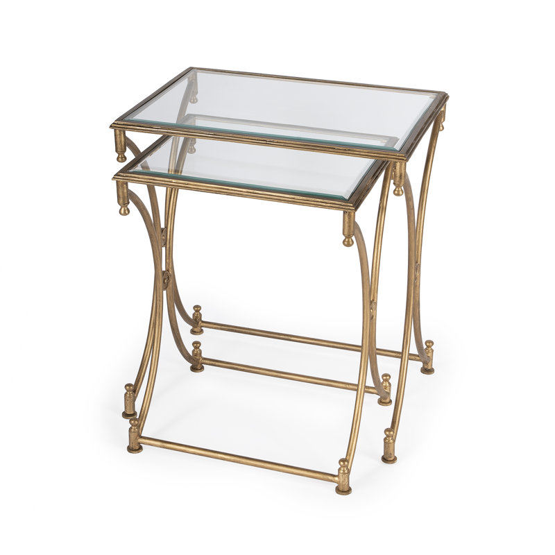 Beverly Antique Nesting Tables, Antique Gold