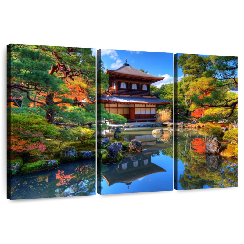 Temple Adella Ginkakuji, H 20 po x l 33 po