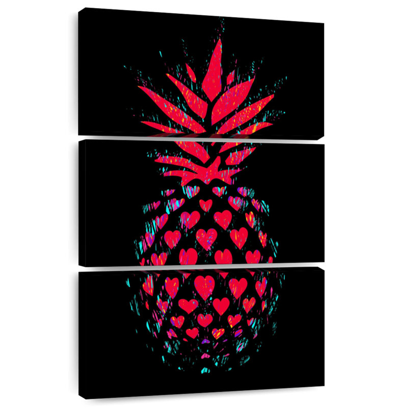 Yarlin Heart Dotted Pineapple, 57" H x 36" W